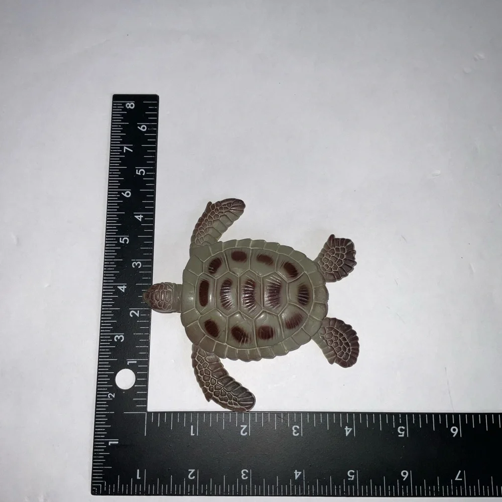 Vintage Sea Turtle Animal Figure - Rubber - 1991